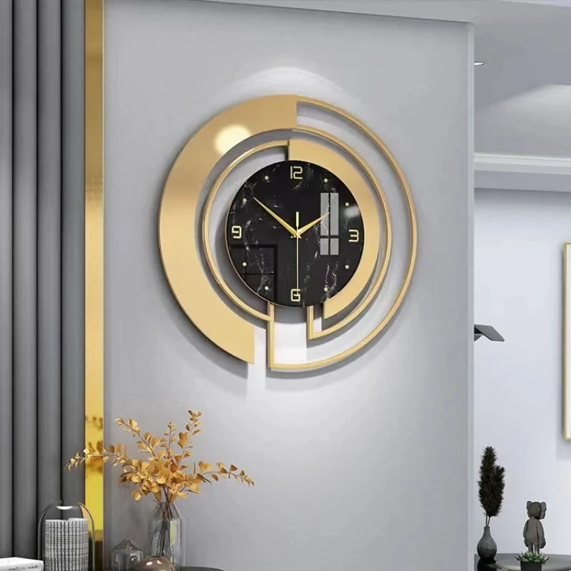 Silent Wall Clock Light Luxury Home and Decoration Household Modern Style Living Room Decor Clocks Art Decorative Fashion Design