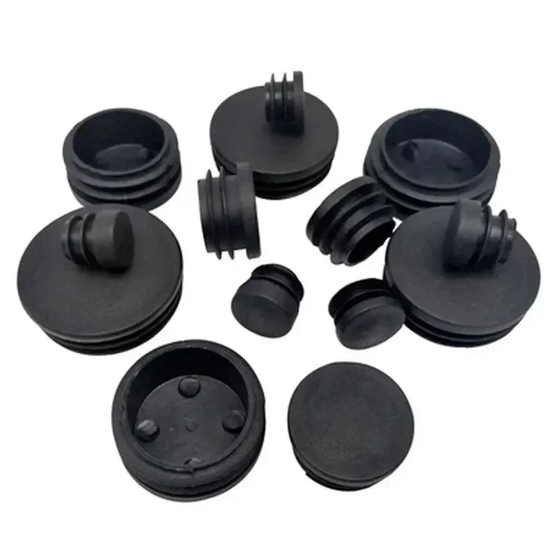 16/32pcs Round Steel Pipe Plastic Hole Plug Insert End Cap Furniture Chair Leg Cover Metal Tubing Alloy Ladder Glide Protection