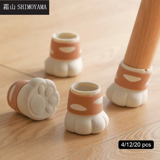 SHIMOYAMA – couvre-pieds de chaise en Silicone, couvre-pieds de Table, chaussettes, protecteur de sol, antidérapants, griffes de chat, coussinets d'extrémité de pied, décoration de la maison