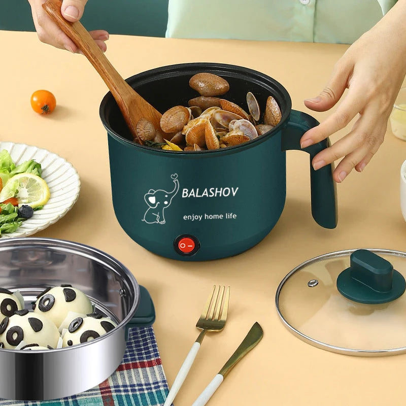 Multicooker eléctrico de 1,8l, ollas antiadherentes de una/doble capa, máquina de cocina multifunción para dormitorio doméstico