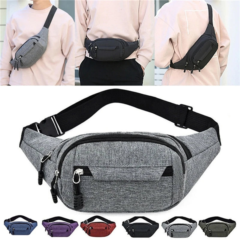 Paquete de pechos para hombre, bolsa impermeable para deportes al aire libre, bolsa de lona, ​​riñonera de estilo coreano, bolso cruzado, bolso de plátano para hombre