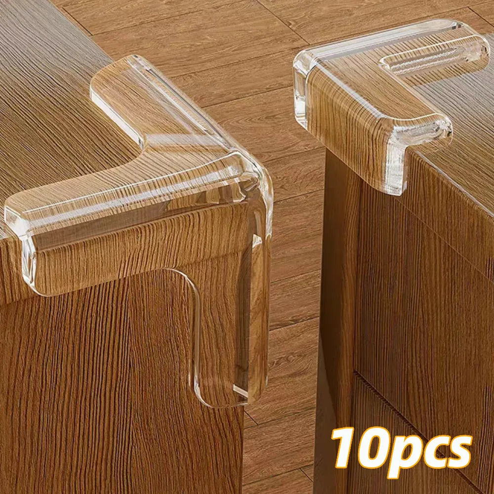 Protector de silicona para esquinas de seguridad para bebés, protectores de protección para bordes de esquinas, suaves y transparentes, anticolisión, 10 Uds.