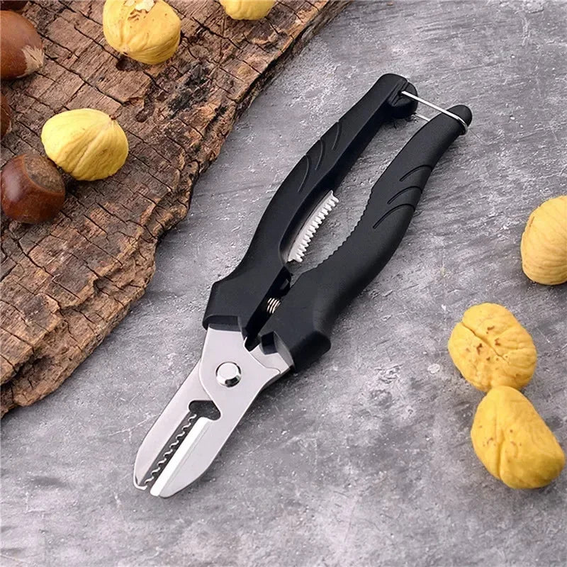 Chestnut Peeler Chestnut Scissors Mouthopener Sheller Cross Peeler Nut Tool Chestnut Pliers Raw Chestnut Clip Kitchen Items