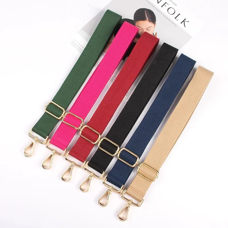 Nylon Bag Strap Solid color Woman Colored Straps for Crossbody Messenger Shoulder Bag Accessories Adjustable  Belts Straps