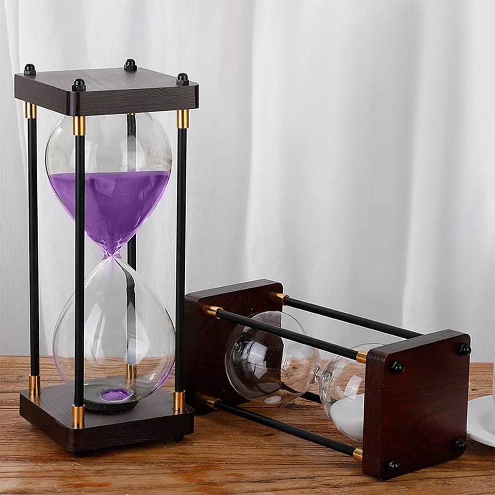 20/30 /60 Minutes Wooden Hourglass Home Decoration Desktop Sand Clock Timers Sand Sandglass Hourglass Timer Clock Kitchen