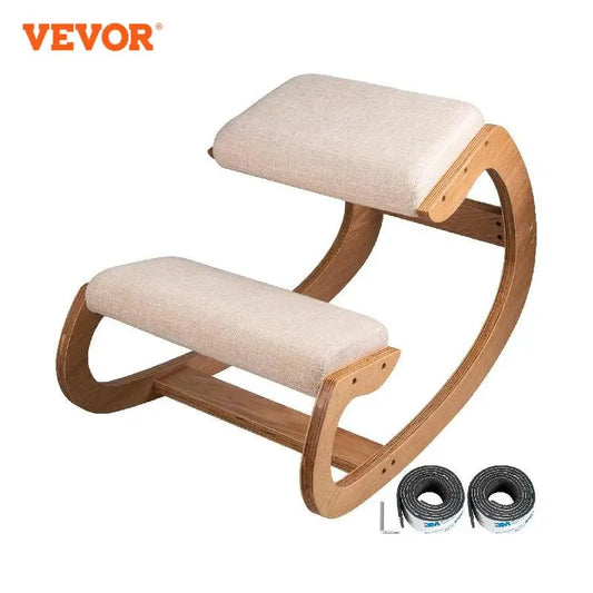 VEVOR – chaise ergonomique à bascule en bois, tabouret à genoux, Posture correcte, mobilier d'ordinateur, mobilier de bureau et de maison Original, coussin épais