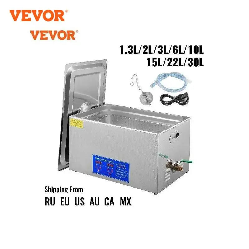 VEVOR 1.3L 2L 3L 6L 10L 15L 22L 30L limpiador ultrasónico Lave-platos lavadora portátil lavavajillas ultrasonido electrodomésticos