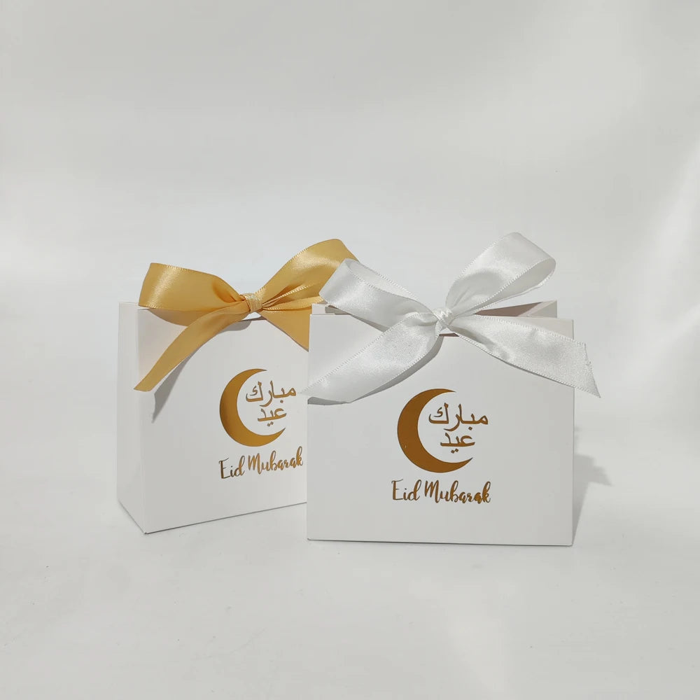 Happiness Ramadan Eid Mubarak Favor Boxes Treat Candy Box Party Favors Eid Mubarak Goodie Chocolates Biscuit Boxes