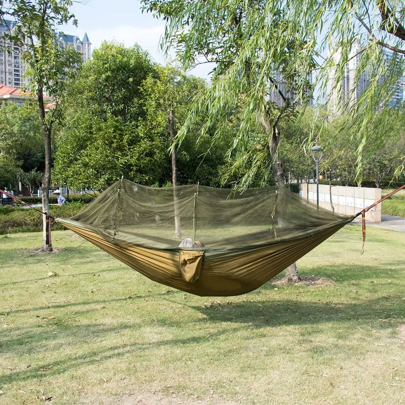 Hamac Double moustiquaire 300 × 200CM, grande taille, extérieur, Anti-moustique, parapluie, tissu en Nylon, Anti-renversement, Camping