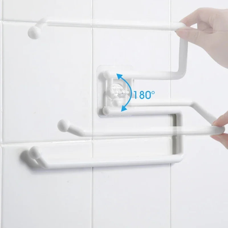 Paper Towel Holders Wall Hanging Toilet Paper Holders Bathroom Washcloth Rack Kitchen Items Stand Home Storage Rack Organization