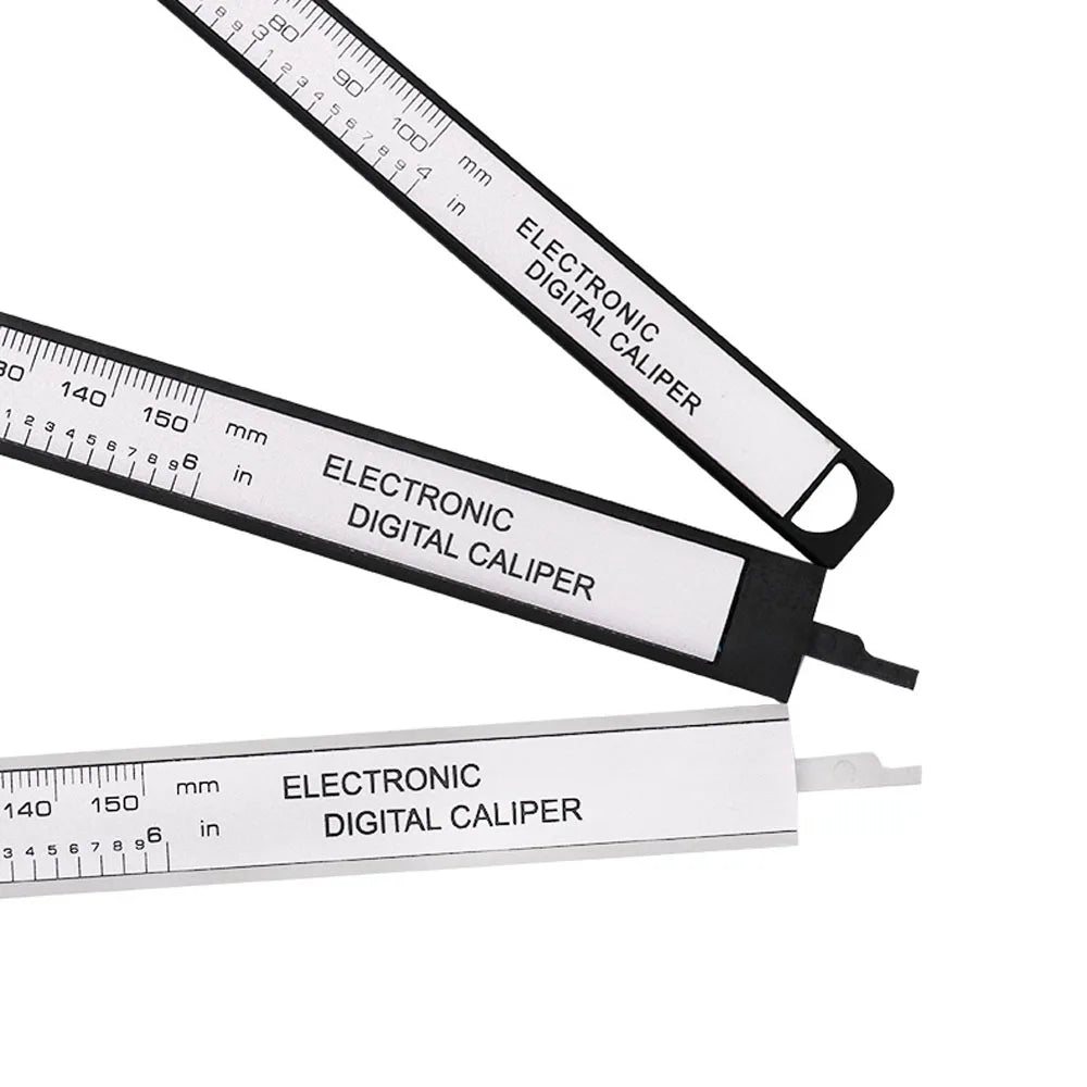 Pied à coulisse électronique numérique, en Fiber de carbone, Vernier, jauge micromètre, outil de mesure, règle numérique, 150mm, 100mm