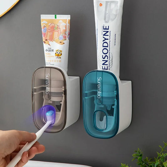 Distributeur automatique de dentifrice, accessoires de salle de bains, support mural, presse-dentifrice paresseux, porte-brosse à dents, 1 pièce