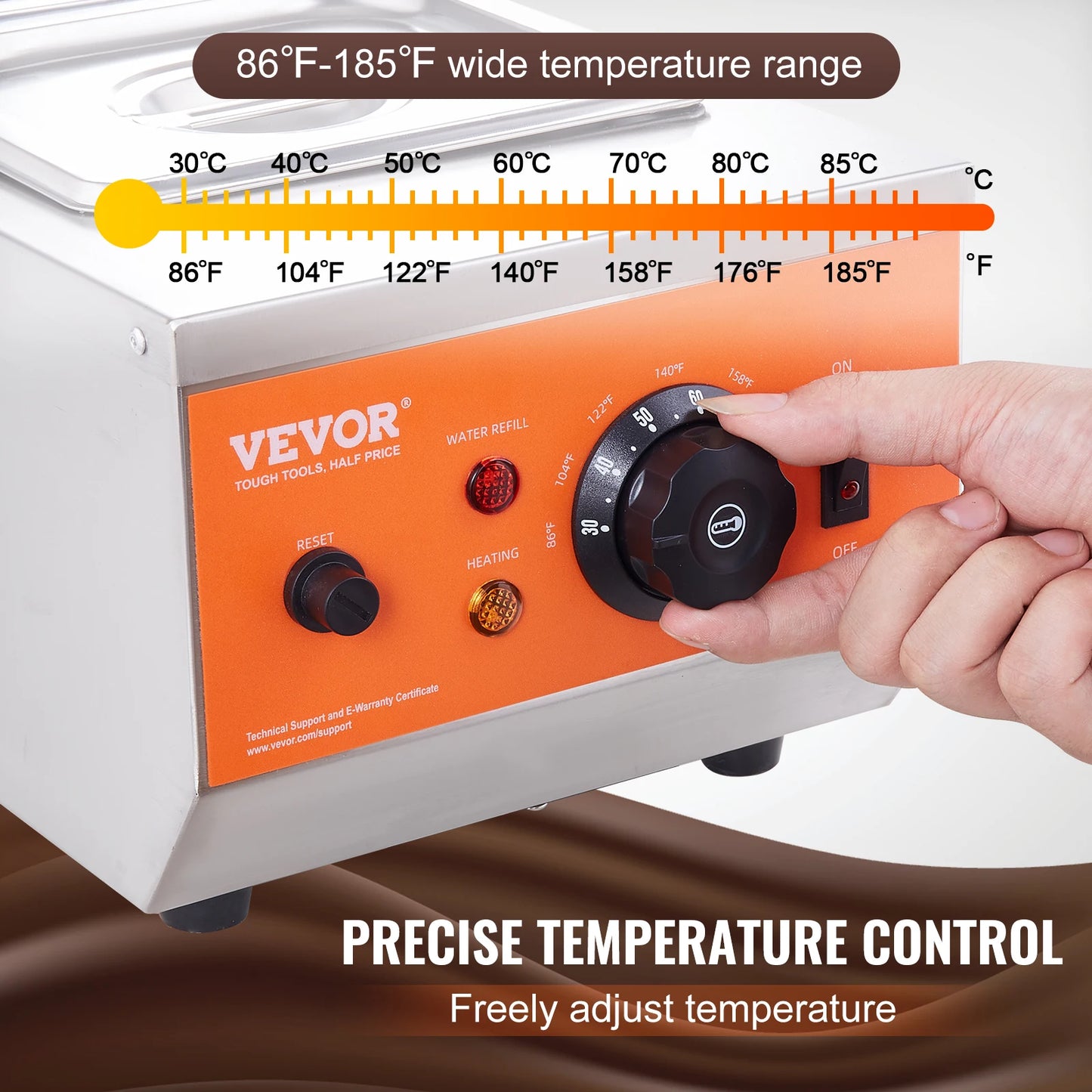 VEVOR – Machine électrique de trempe de chocolat, 2 ou 3 réservoirs, Pot de fusion en cascade de chocolat pour appareil ménager de cuisine