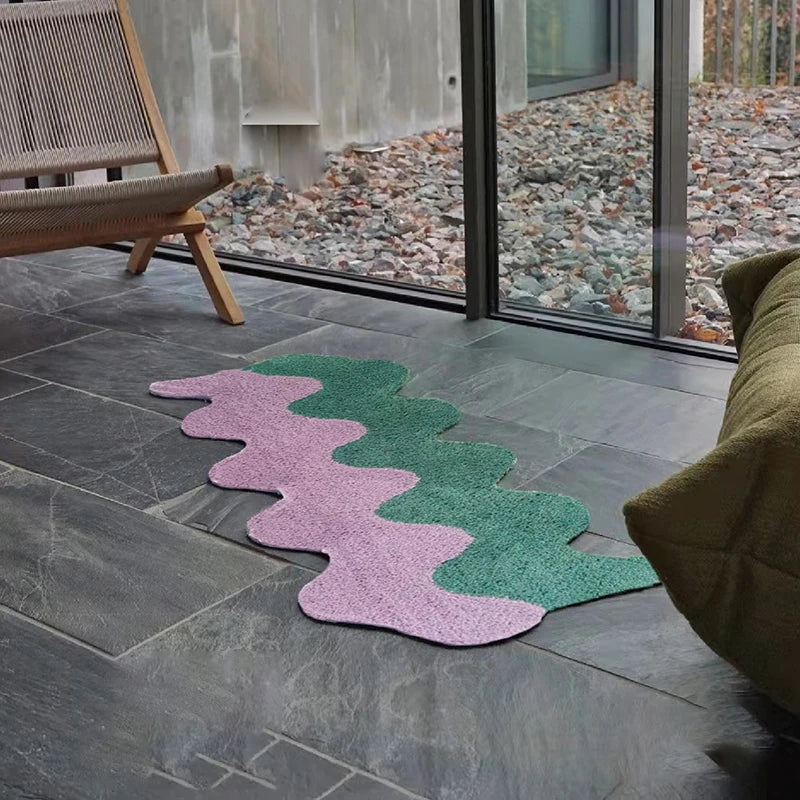 Alfombra larga Irregular y esponjosa para habitación, mesita de noche, alfombra antideslizante para baño, alfombra de entrada, tapetes para puerta de cocina