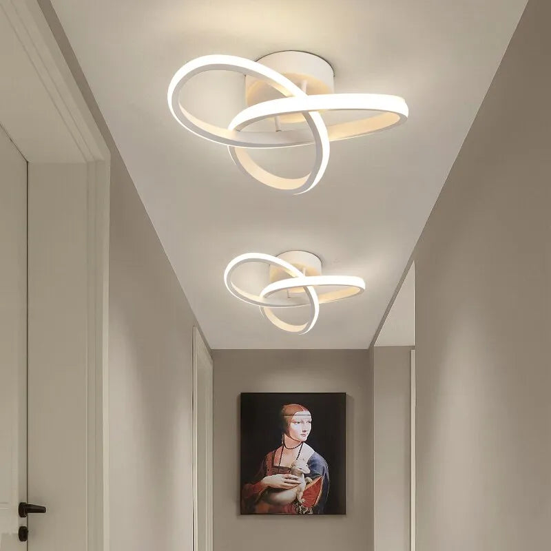 Lámpara LED para el hogar, lámpara de tres colores, lámpara de techo de estilo moderno, instalación de superficie de luz para dormitorio, lámpara de comedor AC 220V