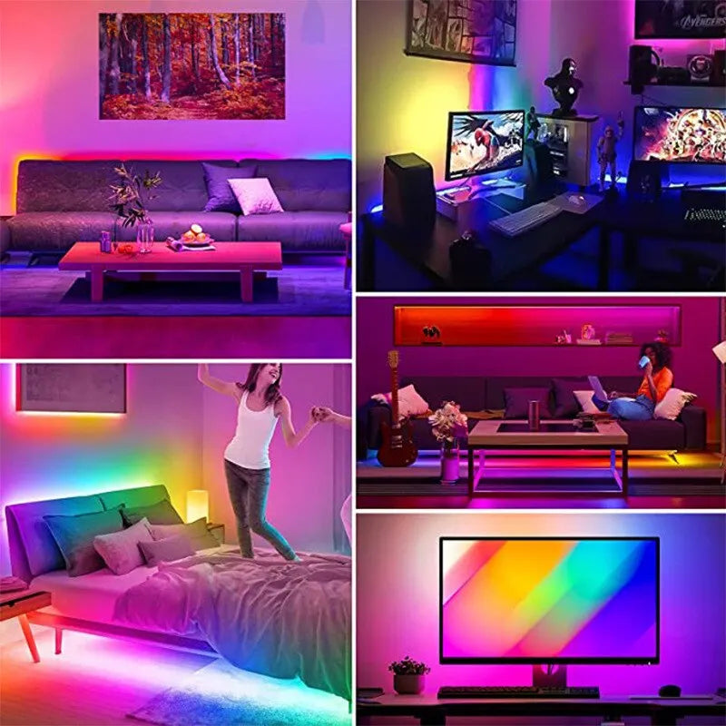 Fondo atmósfera tiras de luz 5050rgb color Bluetooth 5v juego de luces TV cabecera bar atmósfera luz