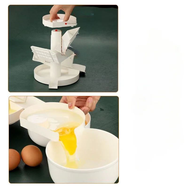 Large Egg White Separator Egg White and Yolk Kitchen Baking Gadgets Plastic Egg White Separator Machine Household Attachment New