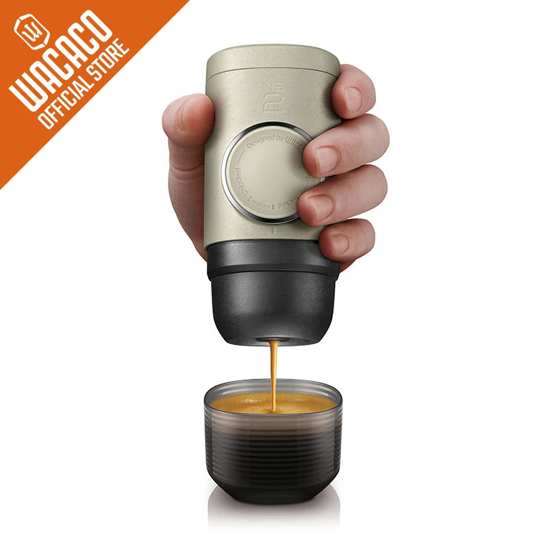 WACACO Minipresso NS2, Cafetera Espresso Portátil, Cápsulas NS Compatibles*, Funcionamiento Manual, Cafetera, Regalo