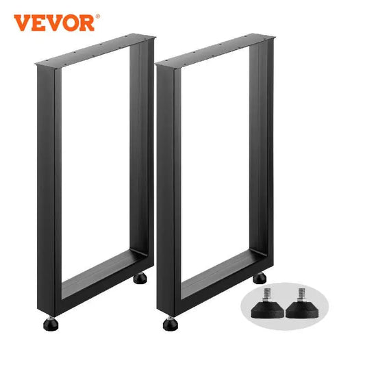 VEVOR 2 uds patas de mesa de acero 2204LBS/1000KG carga forma cuadrada con agujeros preperforados para uso doméstico comercial Bar Hotel Oficina