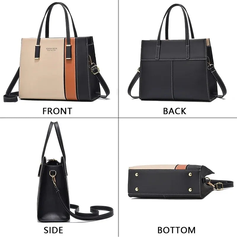 Bolsos de retales para mujer, bolso con asa de calidad con correa ajustable, bolsos de hombro de gran capacidad, bolsos cruzados de moda, regalo de trabajo