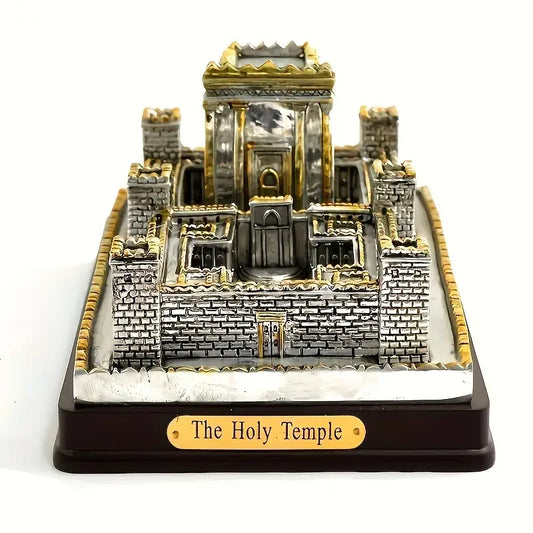 Réplica del Santo Segundo Templo de Jerusalén, modelo de réplica del templo sagrado, estatua de recreación bíblica, estatuilla de mesa, regalo Judaica, decoración del hogar