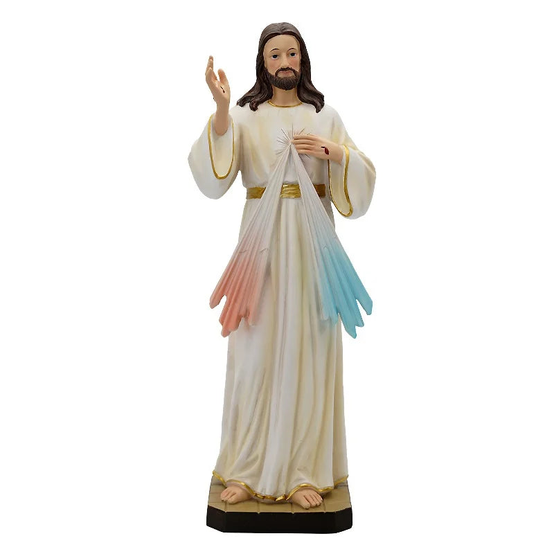 God's Mercy Catholic Statue Figurine Family Prayer Ornaments Jesus Christ Home Decoration Resin Crafts