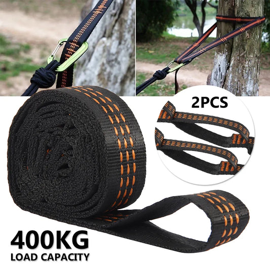 2Pc Hammock Straps Max Bearing 400kg Yoga Swing Hanging Belt Nylon Adjustable Hanging Straps Garden Yard Yoga Hammock Rope Strap