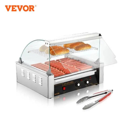 VEVOR  5/7/11 Rods Commercial Hot Dog Roller Electric Sausage Maker Barbecue Grill Machine for Camping Party Home Appliance 110V