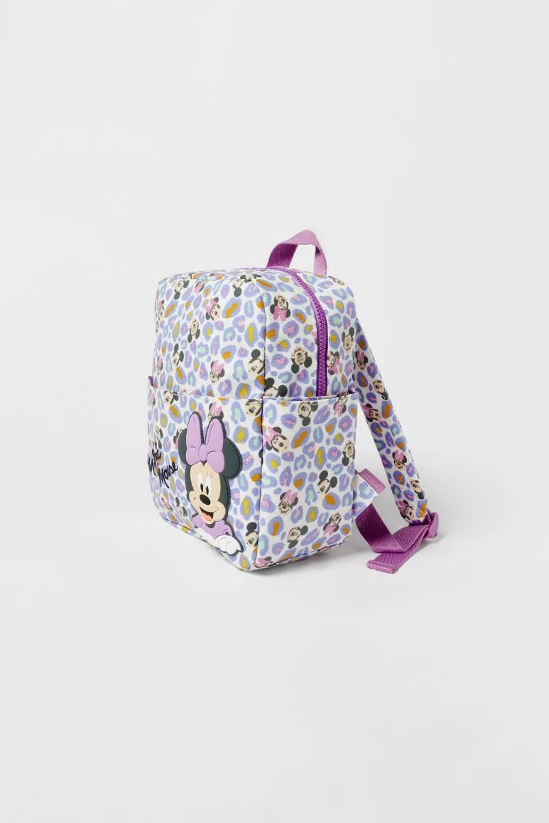 Sac à dos Disney Mickey et Minnie pour enfants, sac d'école de grande capacité avec imprimé de dessin animé pour filles, sac de rangement de livres pour bébés de la maternelle