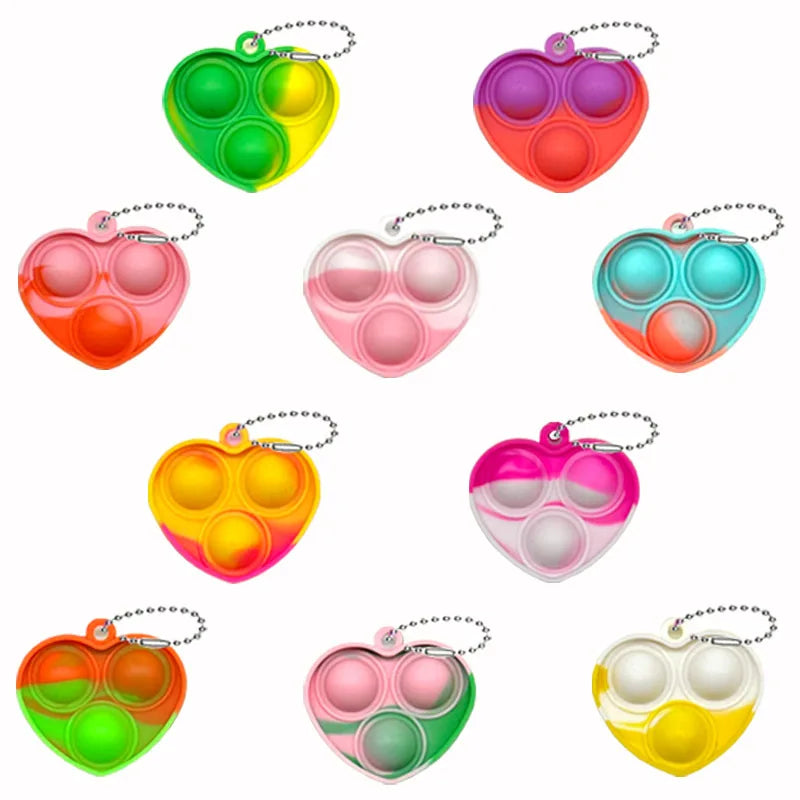 Mini porte-clés Pop, 20 pièces, jouets sensoriels pour tout-petits, en vrac, pour prix en classe, cadeaux de fête d'anniversaire pour enfants, sac de cadeaux