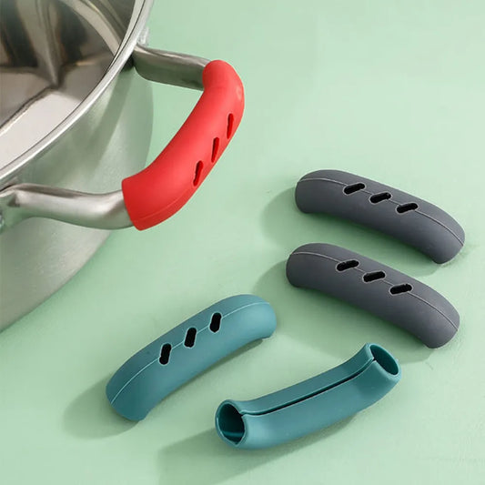 Couvercle de poignée de casserole en Silicone, 2 pièces, isolation thermique, support de poignée d'assistance, manchon de poignée, Gadgets de cuisine