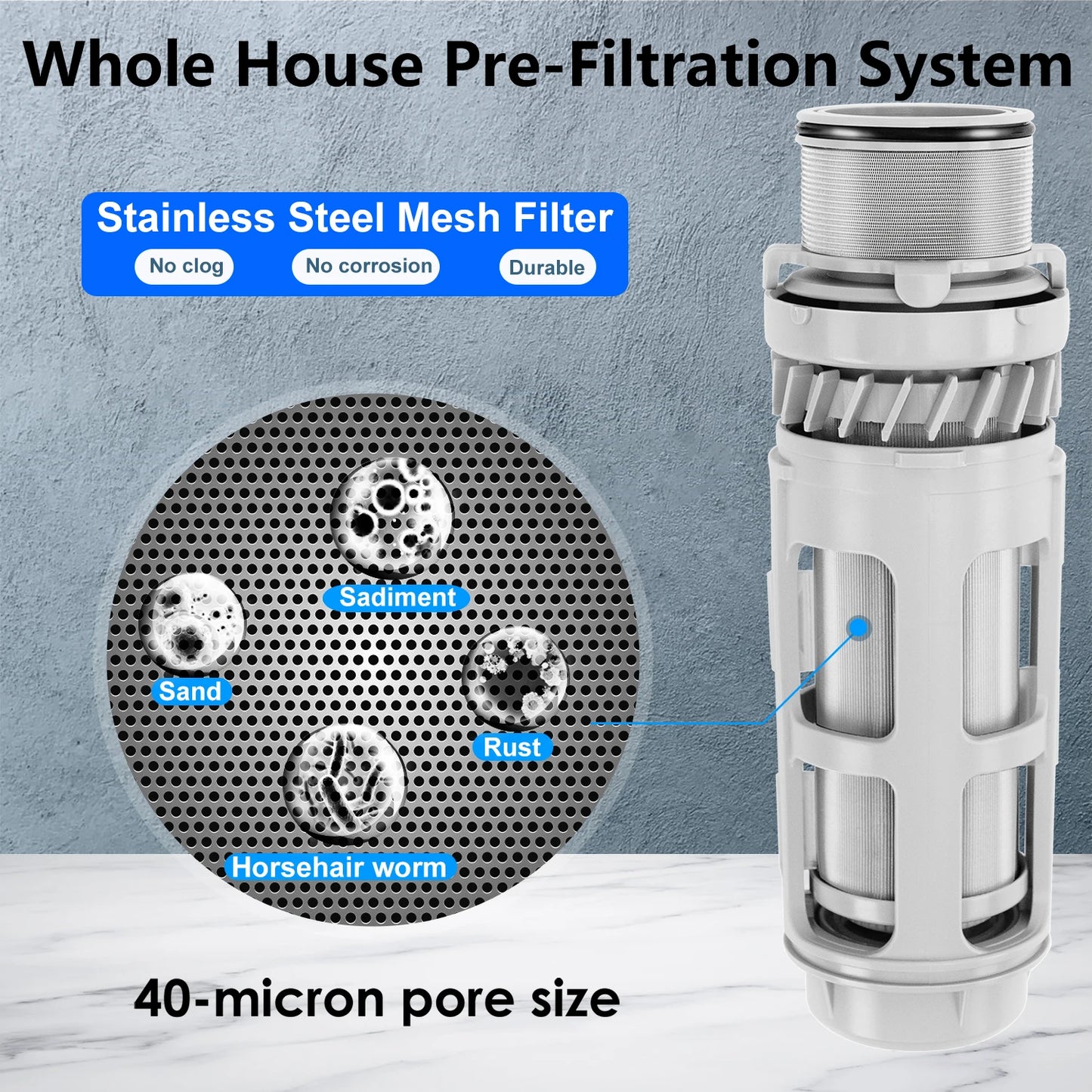 ALTHY PRE-AUTO2 – préfiltre à rinçage automatique, pré-lavage, filtre à eau et sédiments, système de purification Central pour toute la maison