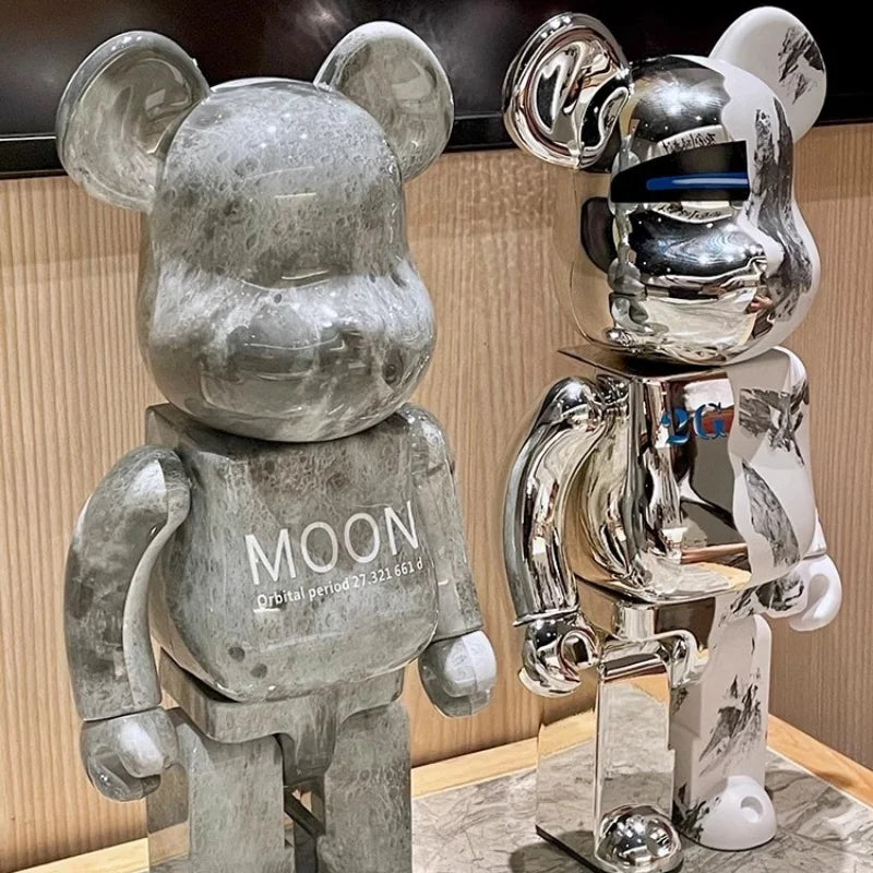 Figura de Bearbrick 400%, estatuas de osos violentos, colección de Bearbrick, figura de oso de moda, decoraciones para el salón de escritorio de lujo, regalos