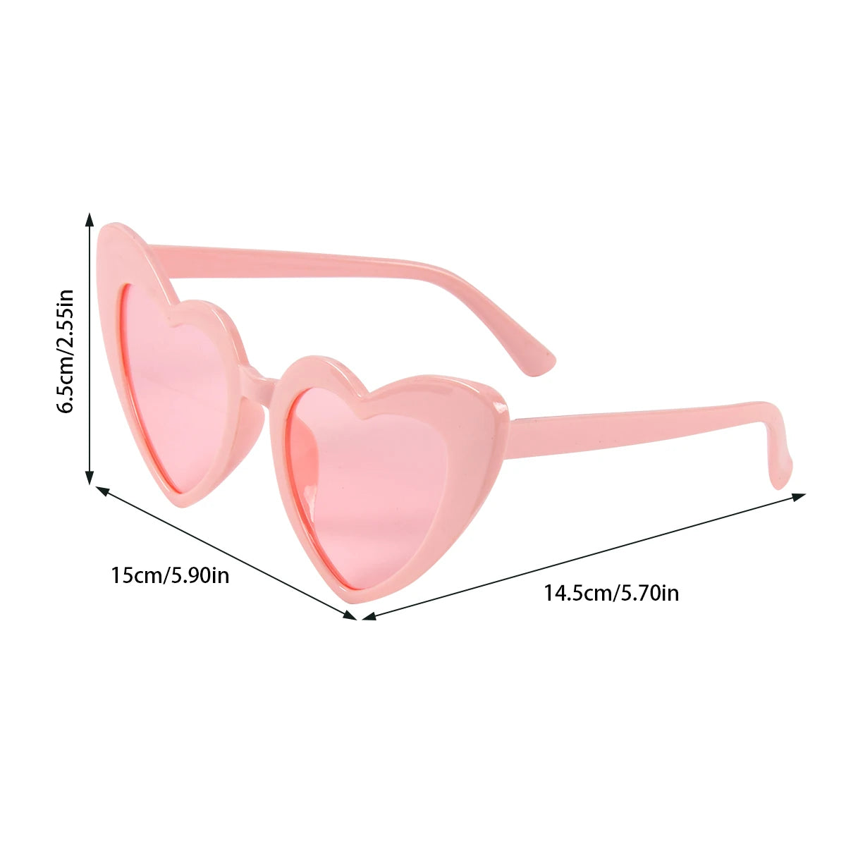 Lunettes de soleil pour fête d'enterrement de vie de jeune fille, décor de réception de mariage, fournitures de fête de poule, cadeau de demoiselle d'honneur, lunettes en forme de cœur