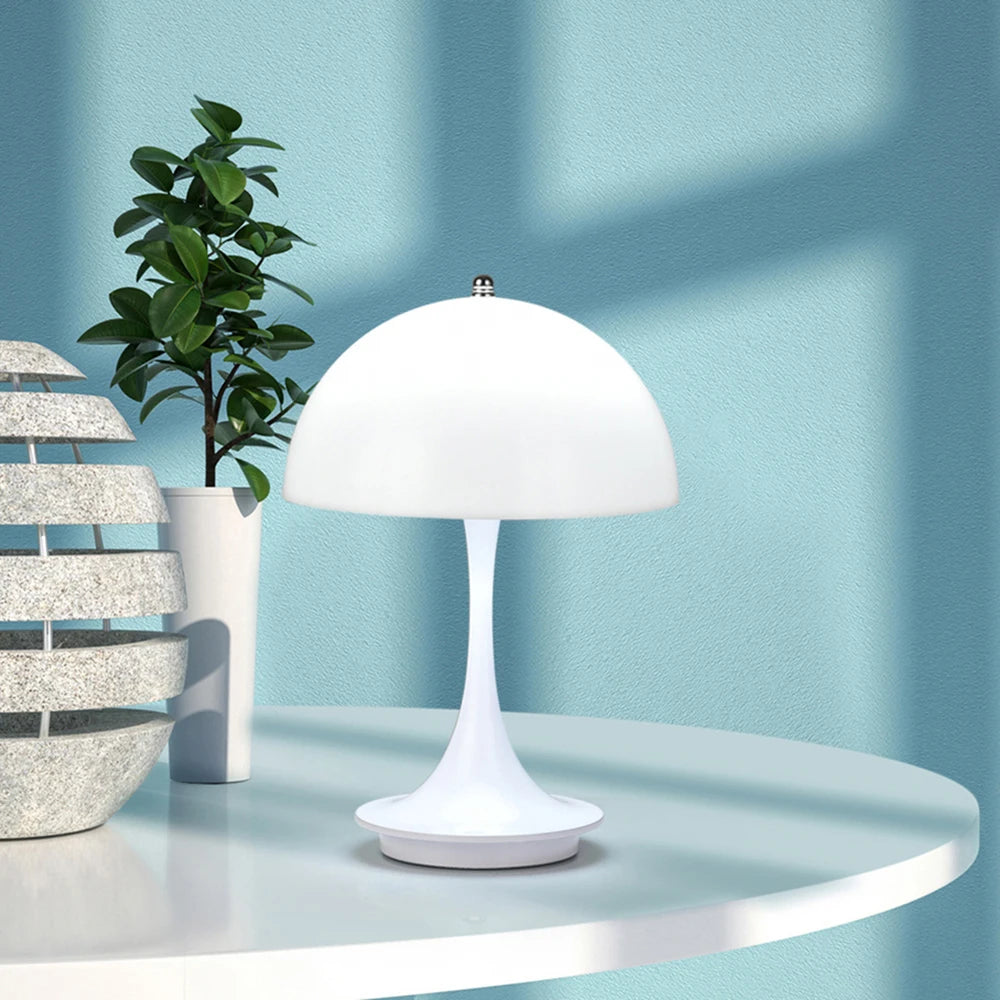 Mushroom table lamp PC luminous lampshade rechargeable desk lamp bedroom bedside decorative night light