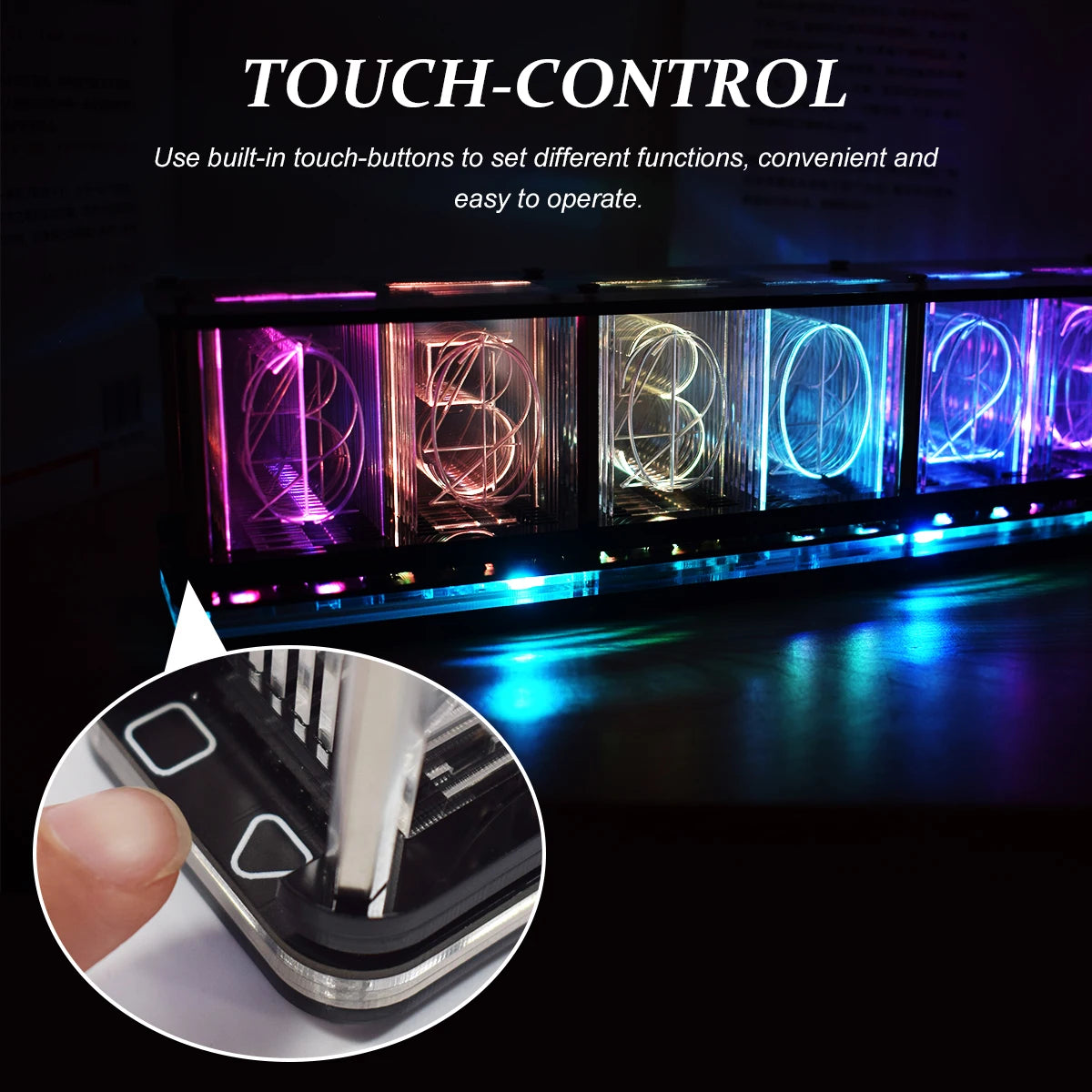 Digital LED Alarm Clock Kit Large Font 6-digit Display Electronic Clock Bulk Music Spectrum Display Clock Modulel DIY Clock