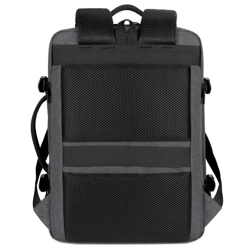 Mochila de viaje clásica para hombre, mochila de negocios, escuela, bolsa USB expandible, mochila de moda impermeable para ordenador portátil de gran capacidad