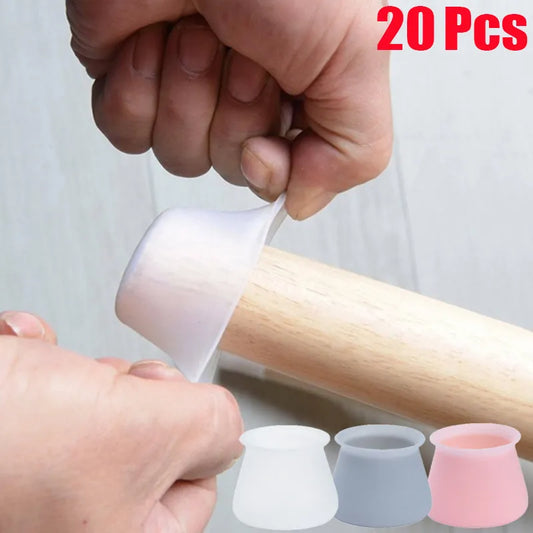 20 piezas cubierta protectora de patas de muebles de PVC, almohadilla para pies de mesa, Protector de suelo para patas de silla, protección de suelo, almohadilla antideslizante para patas de mesa