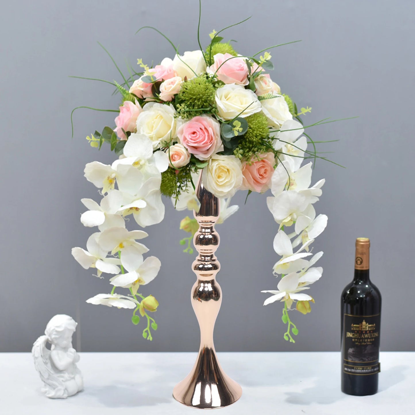 10pcs 50CM Gold Centerpieces for Wedding Candle Holder Flower Stand Rack Vase 50CM 10PCS Centerpieces for Wedding Candle Holder