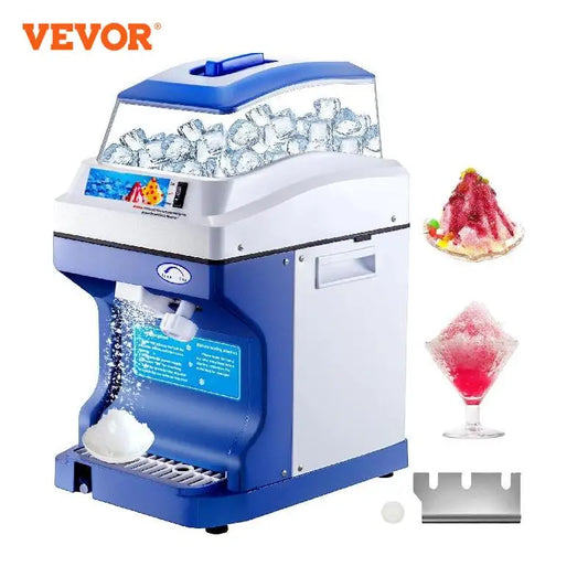 VEVOR-máquina de afeitar de hielo eléctrica, trituradora de ramas, picadora, licuadora, máquina granizadora, fabricante de cubitos de cono de nieve, 120/200 KG/H