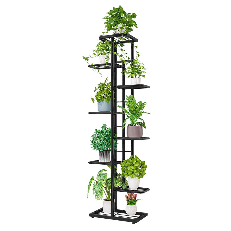 Cordlal Shining Stand For Flowers Iron 6/7/8Layers Plant Holder Storage Shelf Pot Rack Organizer Home Garden Decoration