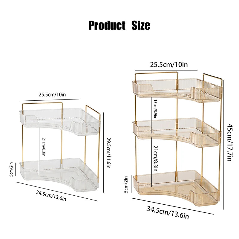 Estante organizador de almacenamiento para rincón de baño, maquillaje para el hogar, cuidado de la piel, champú, lápiz labial, soporte de mesa, escritorio cosmético, estante de cocina