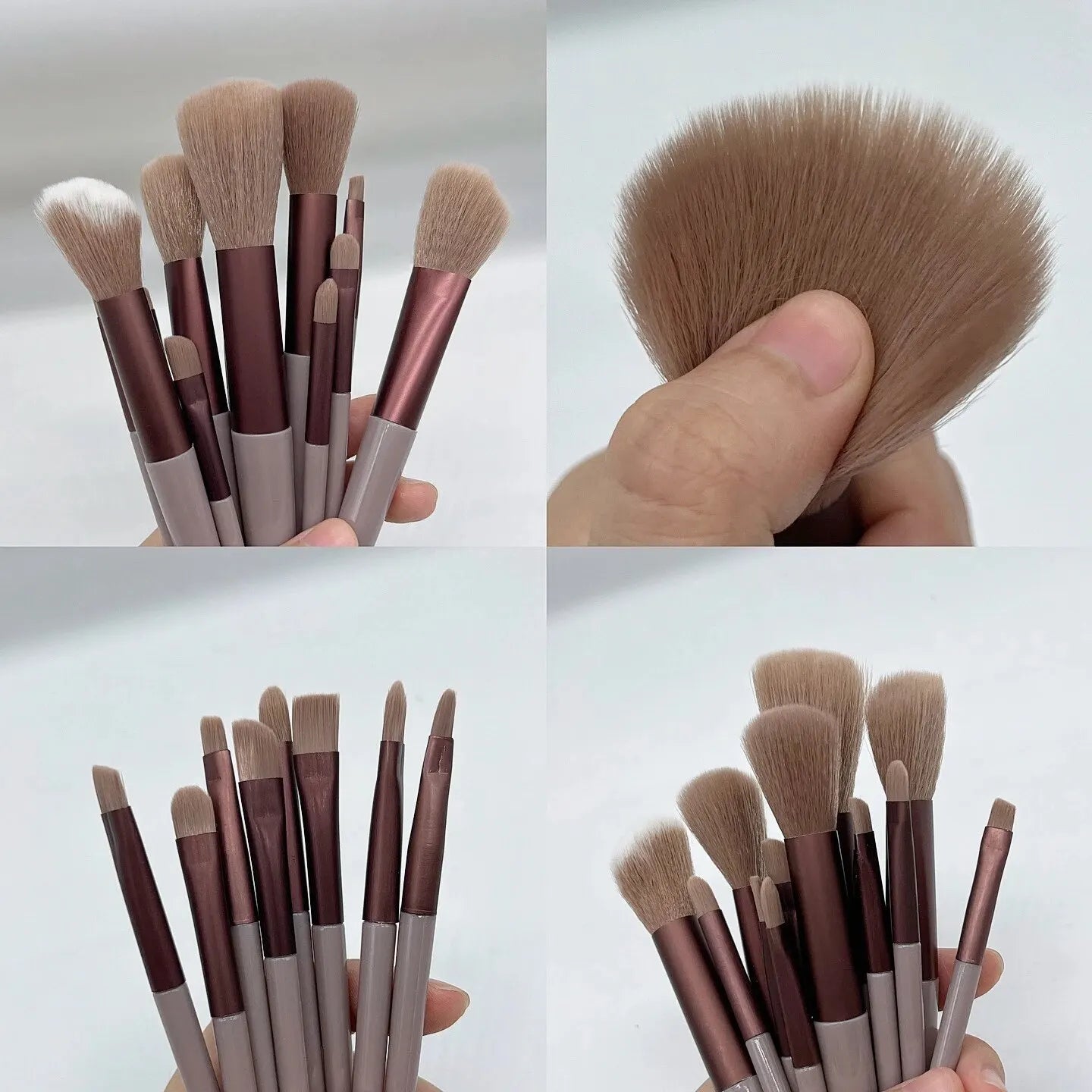 Ensemble de pinceaux de maquillage, 13 pièces, ombre à paupières, fond de teint, cosmétique pour femmes, fard à paupières, Blush, beauté, sac d'outils de maquillage doux