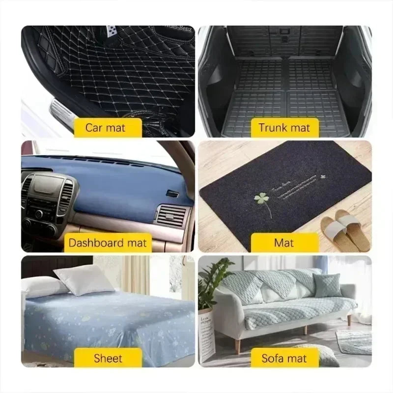 Nouveaux autocollants de fixation de tapis, Double face, haute adhérence, patchs fixes pour tapis de voiture, tapis de sol de maison, bandes antidérapantes, 100/2 pièces