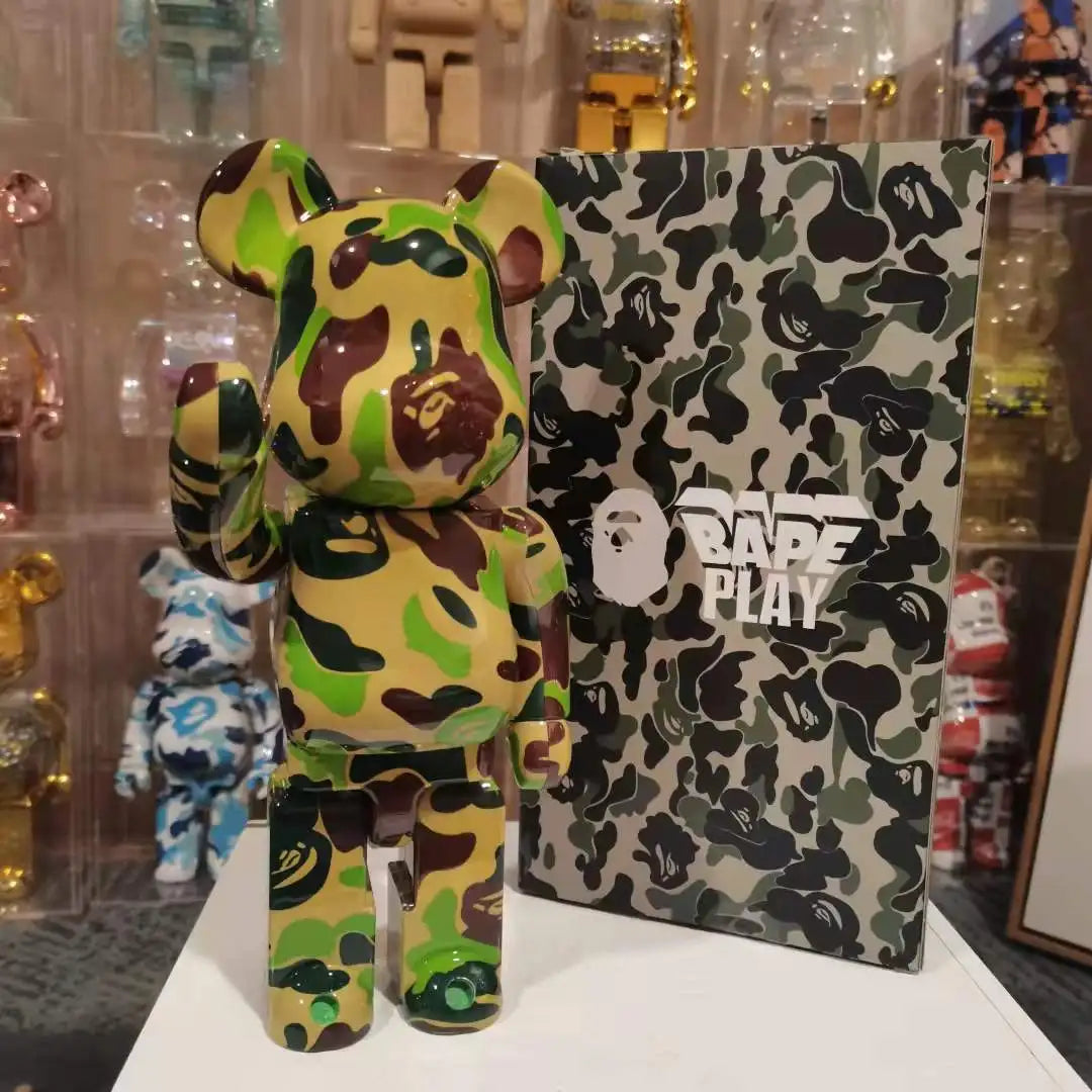 Anneau commun de Camouflage de 28cm, requin, Bearbrick, décoration de la maison, jouets ours, figurines d'action Chiaki, modèle d'articles de décoration modernes de luxe