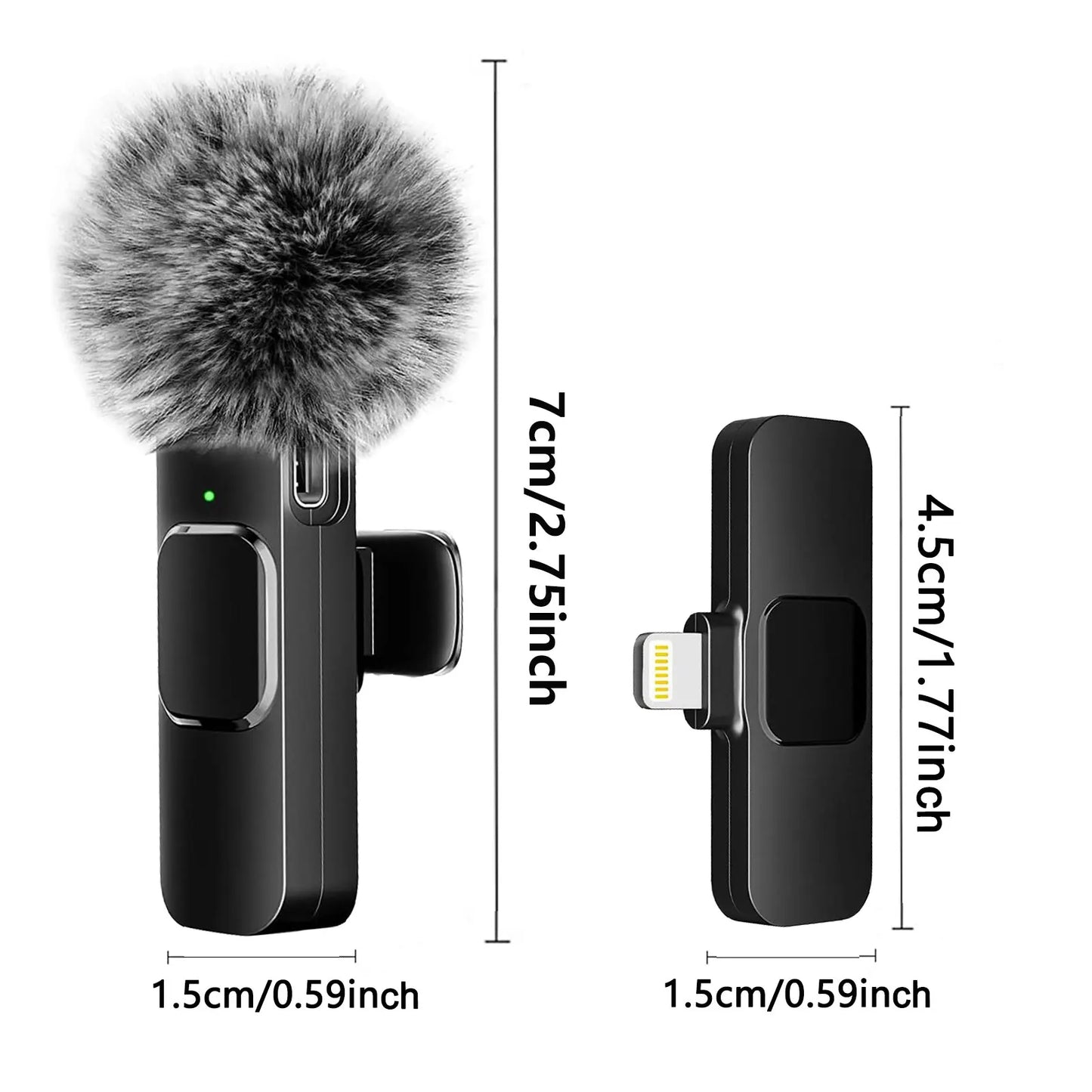 Nouveau Microphone Lavalier sans fil, Mini micro d'enregistrement Audio et vidéo, pour iPhone, Android, ordinateur portable, jeu en direct, téléphone portable