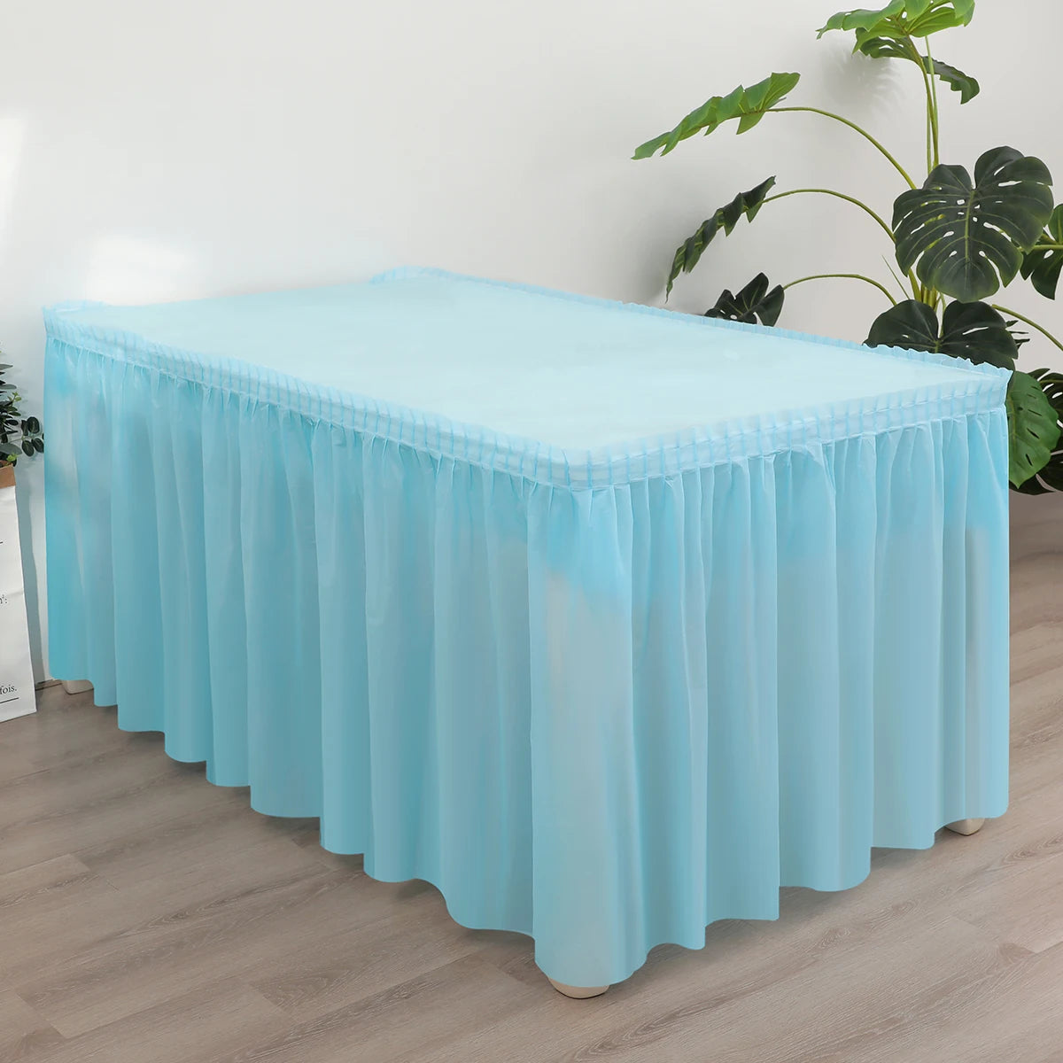 Jupe de table nappe jetable 2 pièces