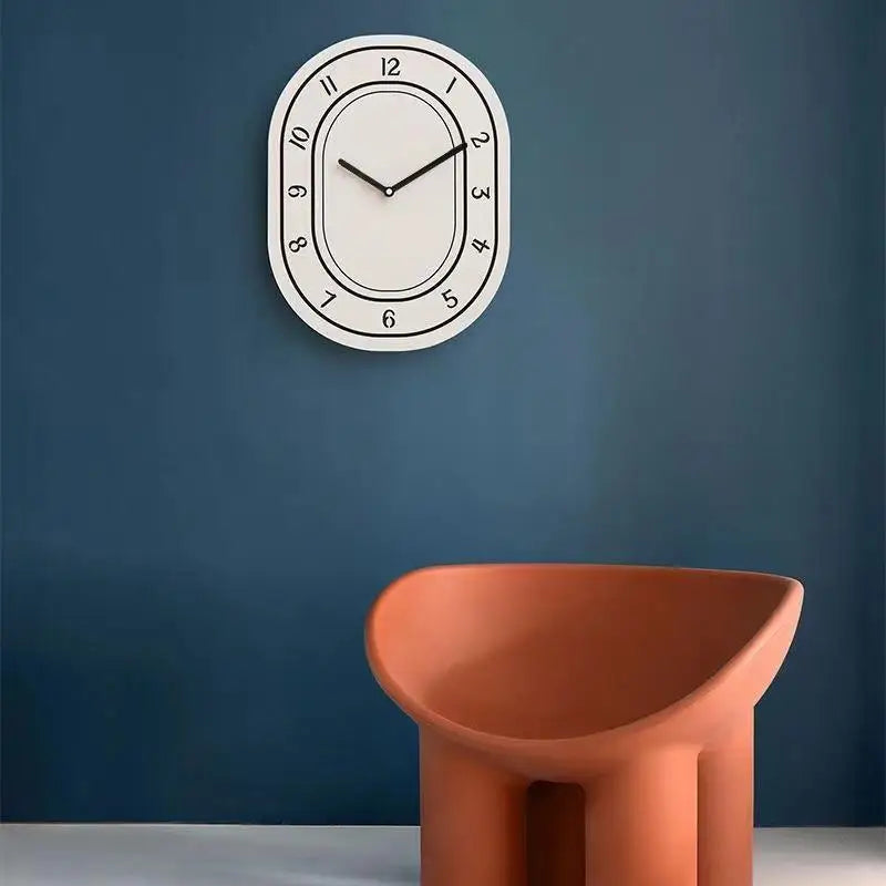 Horloge murale blanche minimaliste créative, décoration murale artistique acrylique coréenne à la mode, pour la maison, le bureau et le salon