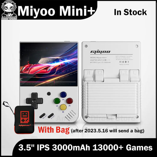 Miyoo mini + Miyoomini Plus 3.5 ''IPS OCA Portable rétro 128GB consoles de jeux vidéo ARM-Cortea-A7 3000mAh prend en charge plus de jeux rétro