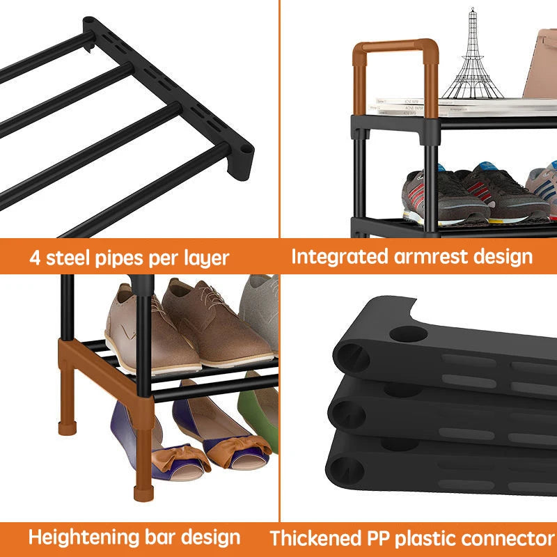 Étagère à chaussures multicouche, boîte à chaussures, meubles de Bondage, étagères pour plantes, armoire en métal, organisateur de chaussures, armoires, espace